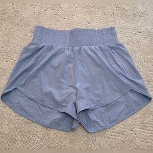 Womens juniors medium athletic shorts - light blue